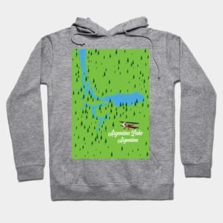 Argentino Lake - Argentina map Hoodie